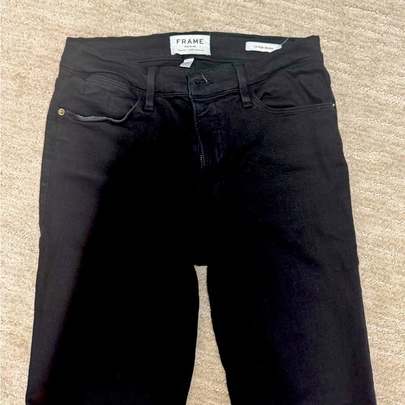 FRAME Women's Le High Skinny Black Jeans - Picture 5 of 10
